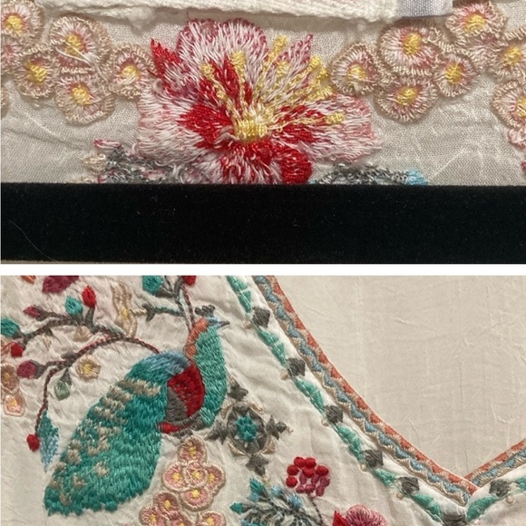 Johnny Was White Tunic with Floral Embroidery - Picture 4 of 5